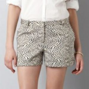 Loft Metallic Zebra Jacquard Shorts B59